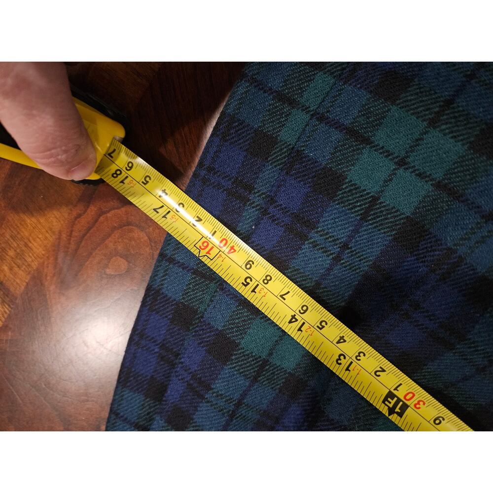 Vintage Pendleton Women's Wool Plaid Tartan Green Blue Skirt Blazer Suit Size 6 - Picture 13 of 14